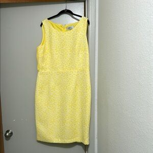 Kasper Yellow Floral Women's Dress